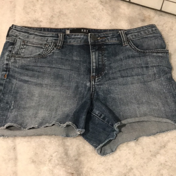 Kut from the Kloth Pants - Kut From Kloth Denim Shorts Womens 10 Gidget Cut Off Jeans Festival Bohemian